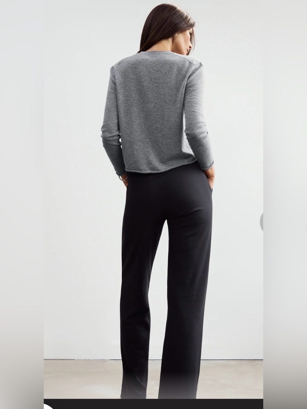 NEW AYR The High Hopes Pants Black Pima Cotton Modal Wide Leg Size L - NEW - Picture 5 of 16